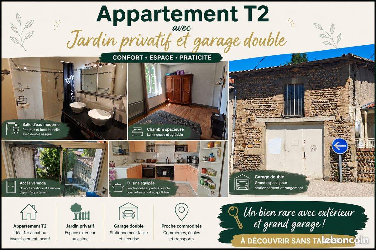 Appartement 3 pièces 64 m² · à Le Péage-de-Roussillon · 64 m² · 135 000 €