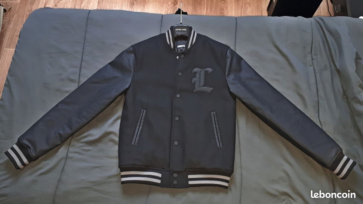 BLOUSON LIBERTO BI-MATIERE Noir Gris Taille XS Vêtements