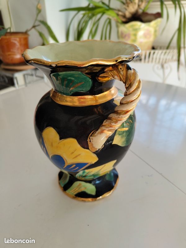 Grand vase Vallauris Vase rouge Vase vintage Céramique française Cadeau