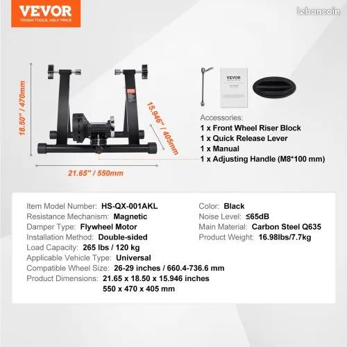 VEVOR Support d'Entraînement pour Vélo, Entraîneur de Vélo