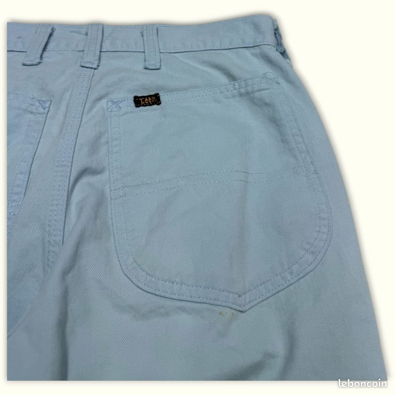 Pants Femme Lee W28 L36 Bleu poudré Coton État acceptable Regular Normal Uni (image 6)