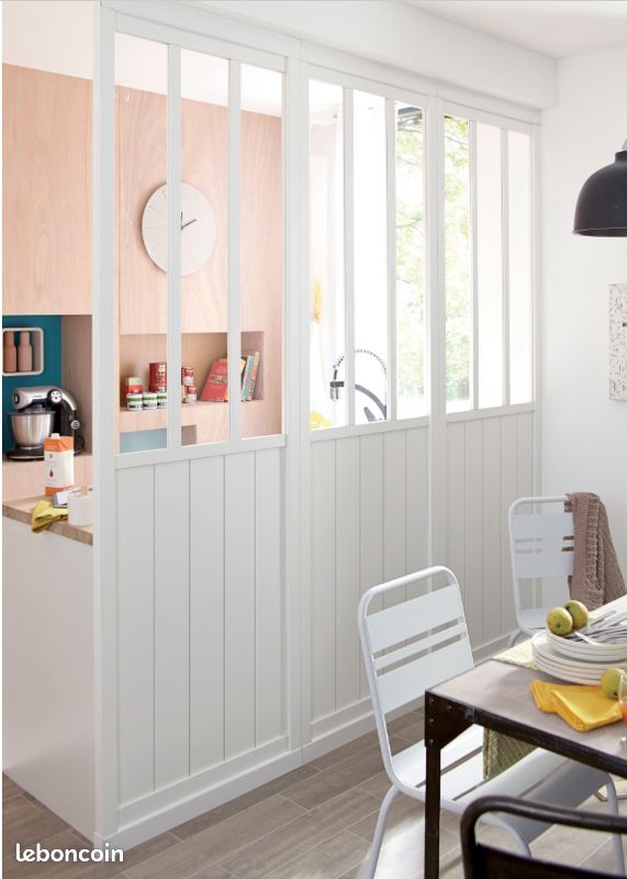Cloison amovible Atelier mdf revêtu blanc effet métal à (-75%) (image 6)