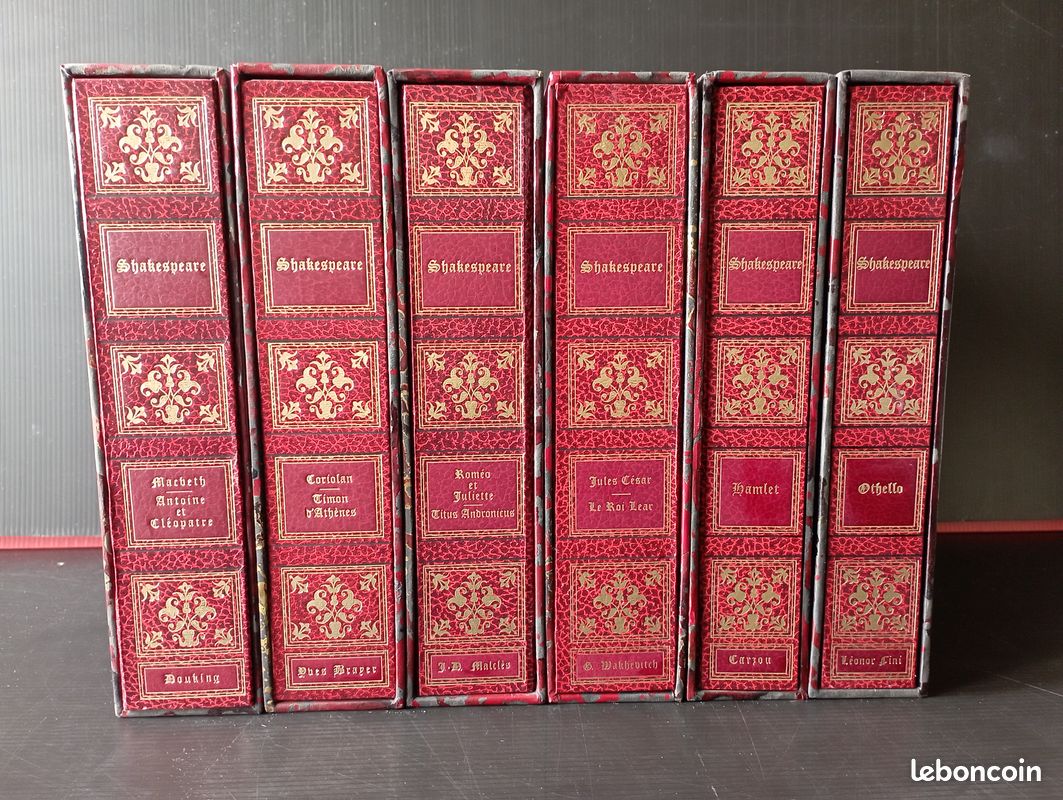 390 - LOT DE 6 VOLUMES DE WILLIAM SHAKESPEARE (Les Tragédies) COMPLET (image 1)