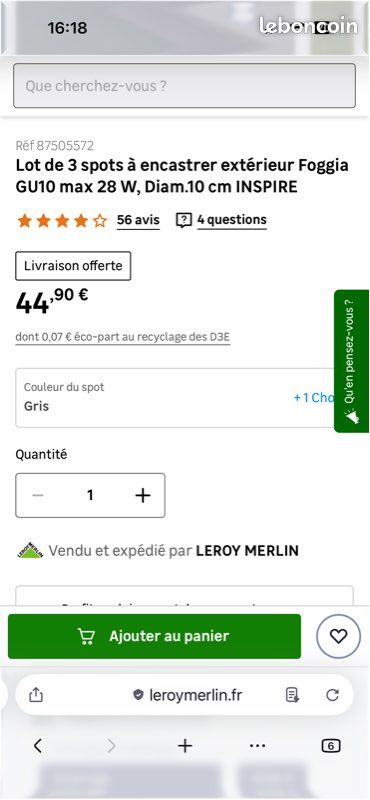 Spot extérieur encastrable (image 3)