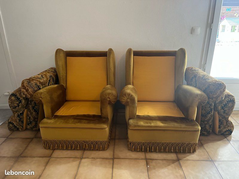 2 fauteuils anciens – déhoussables (image 8)