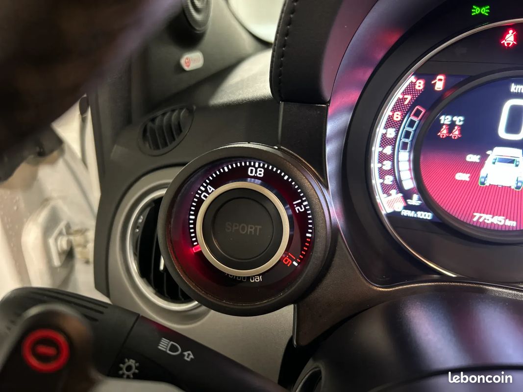 ABARTH 500 1.4 165ch TURISMO Cabriolet - 2022 - BOITE AUTO - REGULATEUR - PHARES LED - BLUETOOTH (image 19)