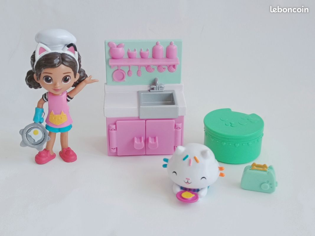 Gabby Maison Magique Dollhouse Cuisine De P'tit Chou 1 Cuisine Géante figurine Chat Dessin Animé - Jeux & Jouets