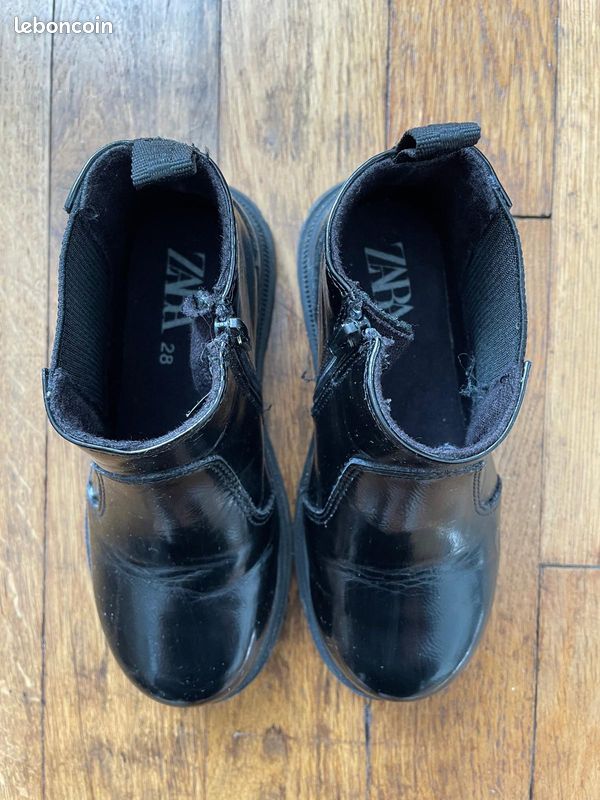 Bottines vernis noires Enfant taille 28 Zara (image 4)