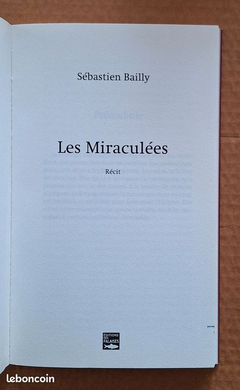 Les Miraculées roman de Sébastien Bailly (image 2)