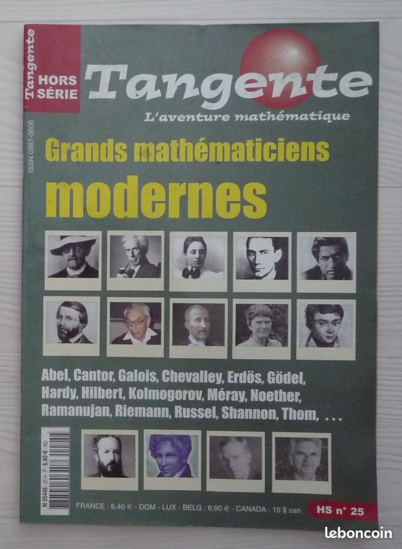 Magazine - Tangente l'aventure mathématique - Hors série n°25 (NEUF) (image 1)
