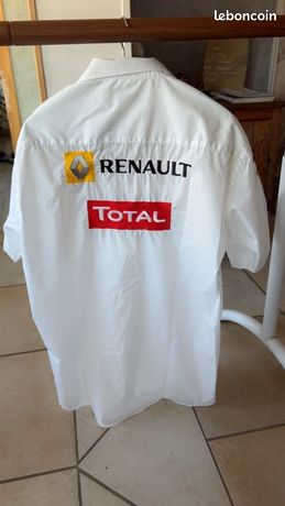 CHEMISE RENAULT BLANCHE MANCHES LONGUES of_taille XL
