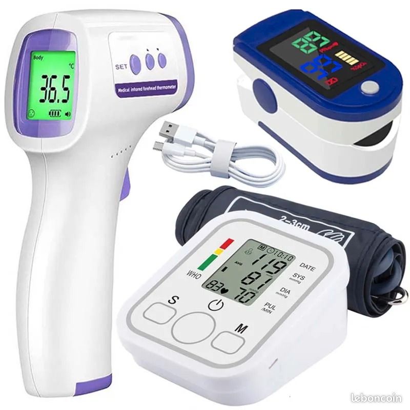 Tensiomètre Numérique Bras Fireurus - Mesure Tension Artérielle Et Fréquence Cardiaque, Avec Voix Et Mémoire