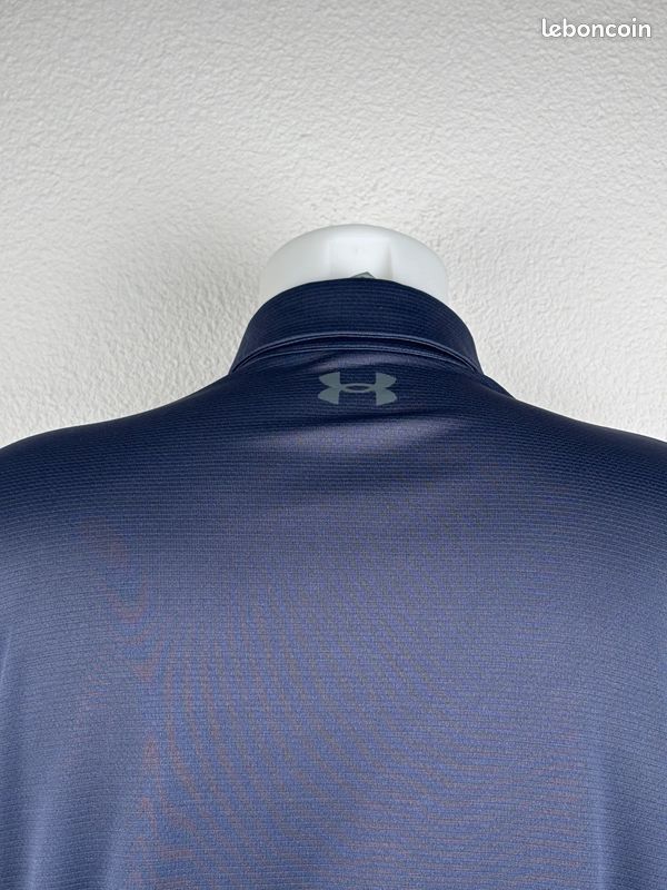 Polo Under Armour | Taille M Homme | Bleu marine | Logos avant arrière #770 (image 6)