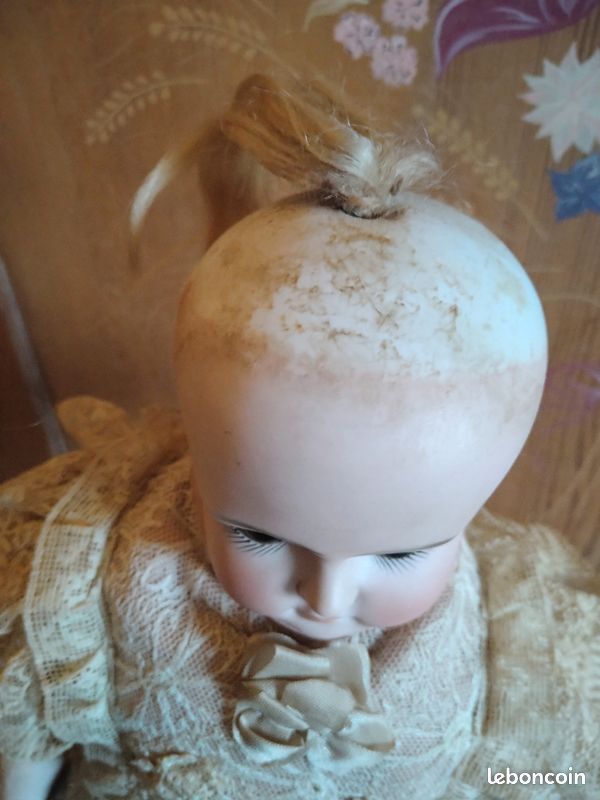 ANCIENNE POUPÉE EN porcelaine avec une bouche fermée 1890 58cm Antique Doll EUR 850,00 - PicClick FR
