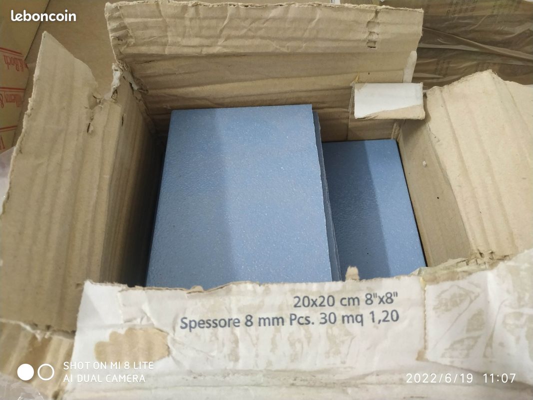 Carrelage fond douche Marazzi bleu 20x20 cm (image 6)