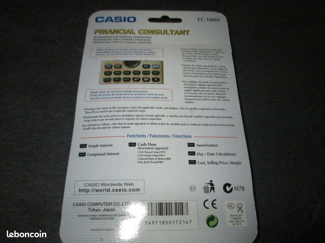 Calculatrice casio financial consultant ......35 euros (image 2)