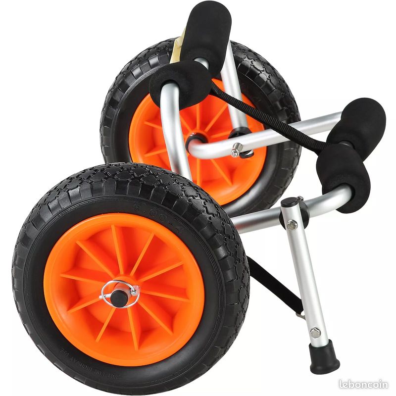 Chariot Pour Kayak Détachable En Aluminium - V GEBY - AB94878 - Capacité De Charge 100 Kg - Noir