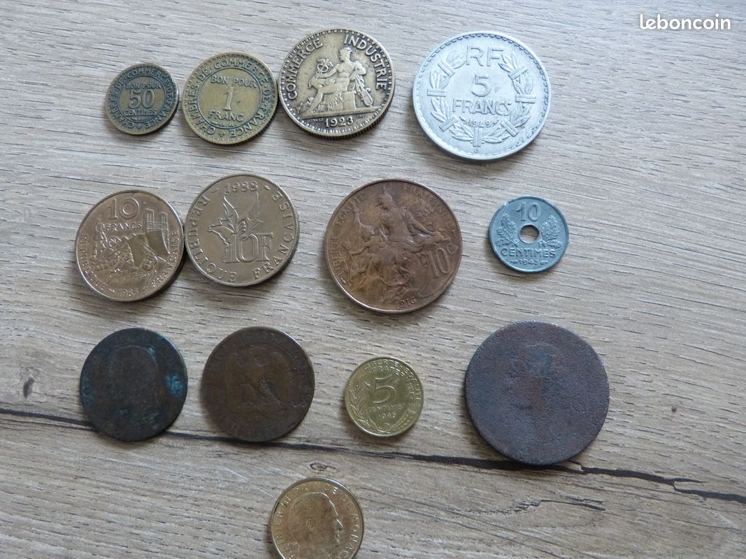 Lot anciennes pièces françaises en franc (image 1)