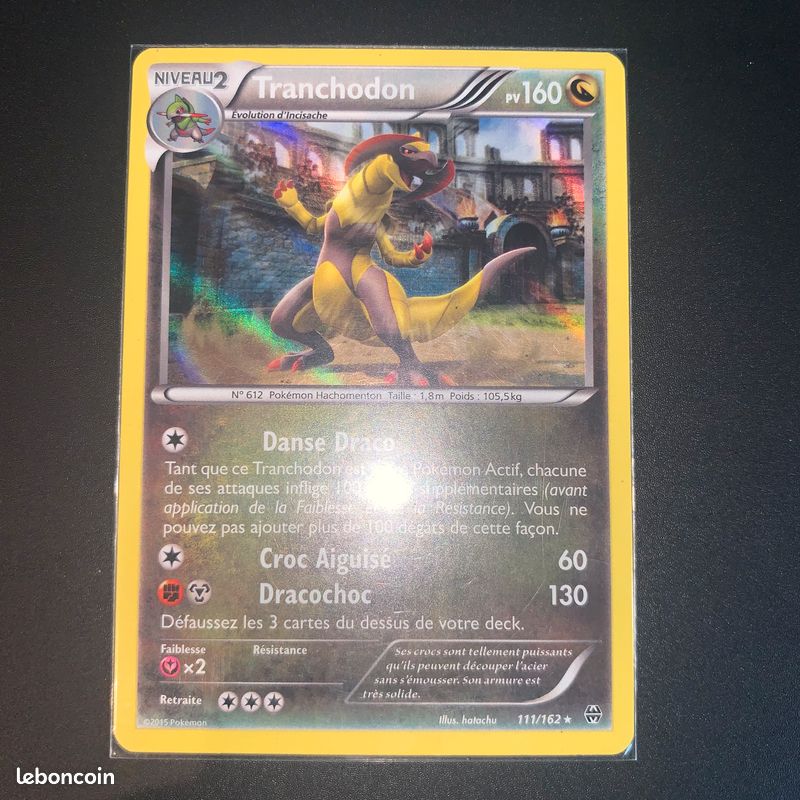 Carte pokemon, Tranchodon 111/162,Holo,Excellent (image 1)