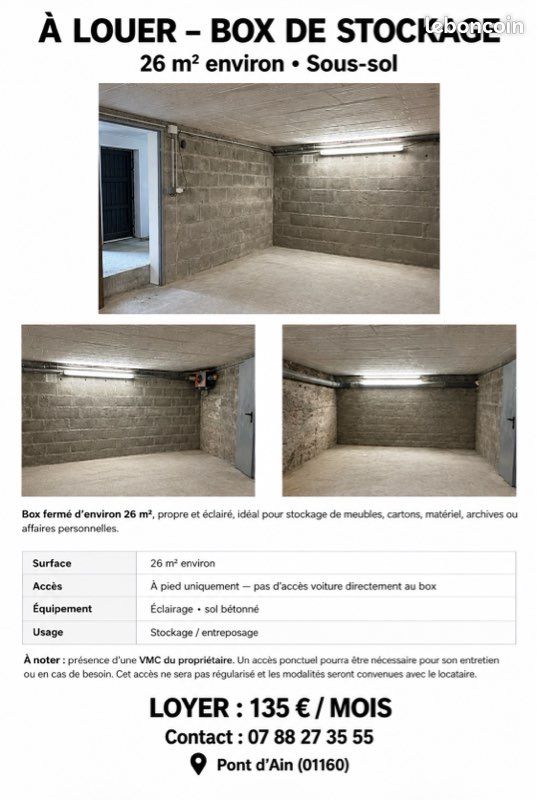 1 pièce 26 m² · à Neuville-sur-Ain · 26 m² · 135 €/mois