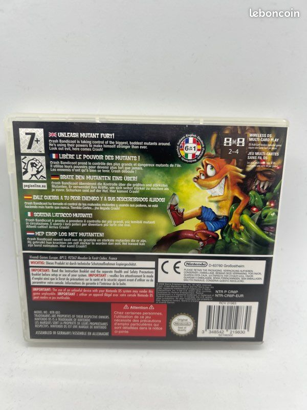 Crash Bandicoot Mind Over Mutant Nintendo DS complet Jeux vidéo