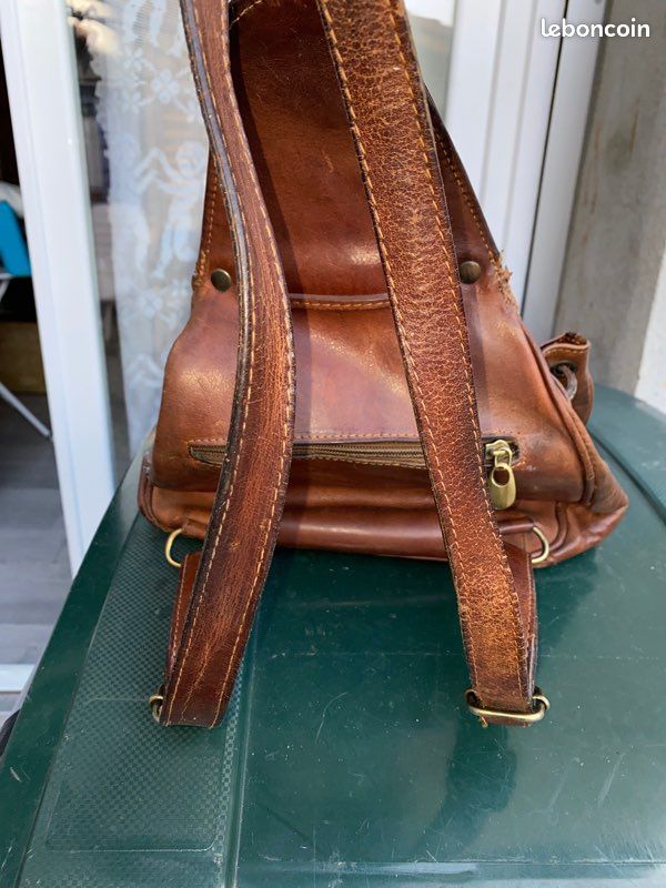 Sac a dos vintage cuir (juliette) (image 7)
