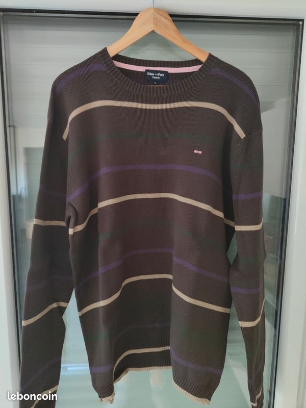 Pull Eden Park - Taille XL - Blanc, Neuf Avec étiquettes, Coupe Regular Homme