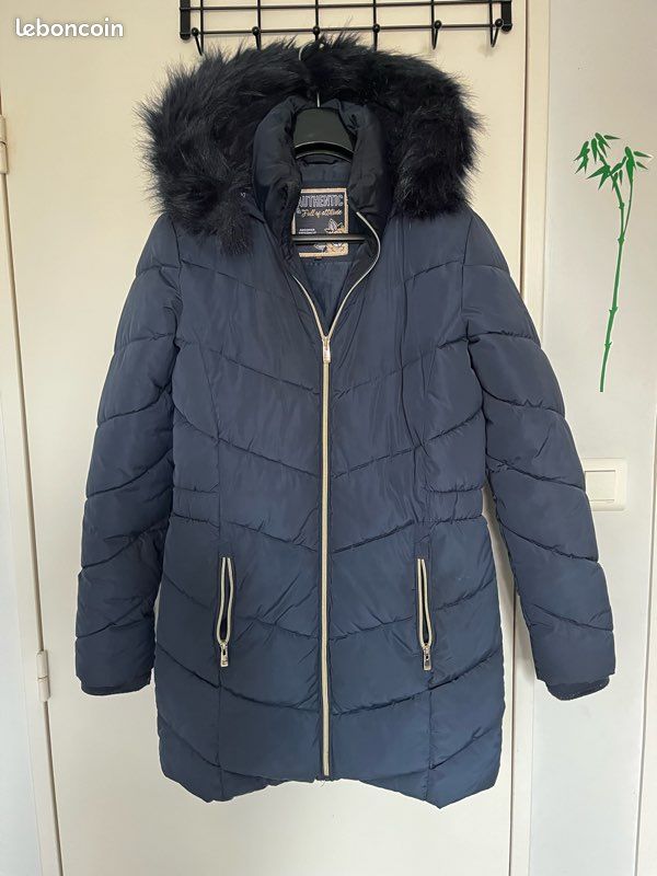 Parka Longue Pour Fille - Taille 12 Ans, Couleur Beige, Marque Kiabi - Occasion Très Bon état