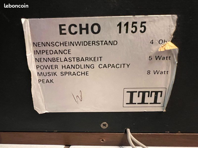 PAIRE ENCEINTES VINTAGE ITT Echo 4021 EUR 79,99 - FR