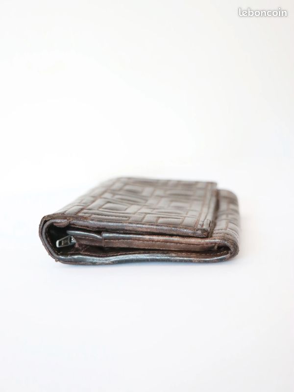 Portefeuille Porte-monnaie L'Aiglon Cuir Vintage Rouge - Occasion