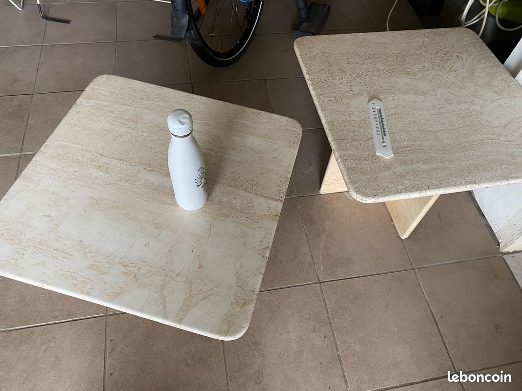 AV deux tables basses en marbre (image 1)