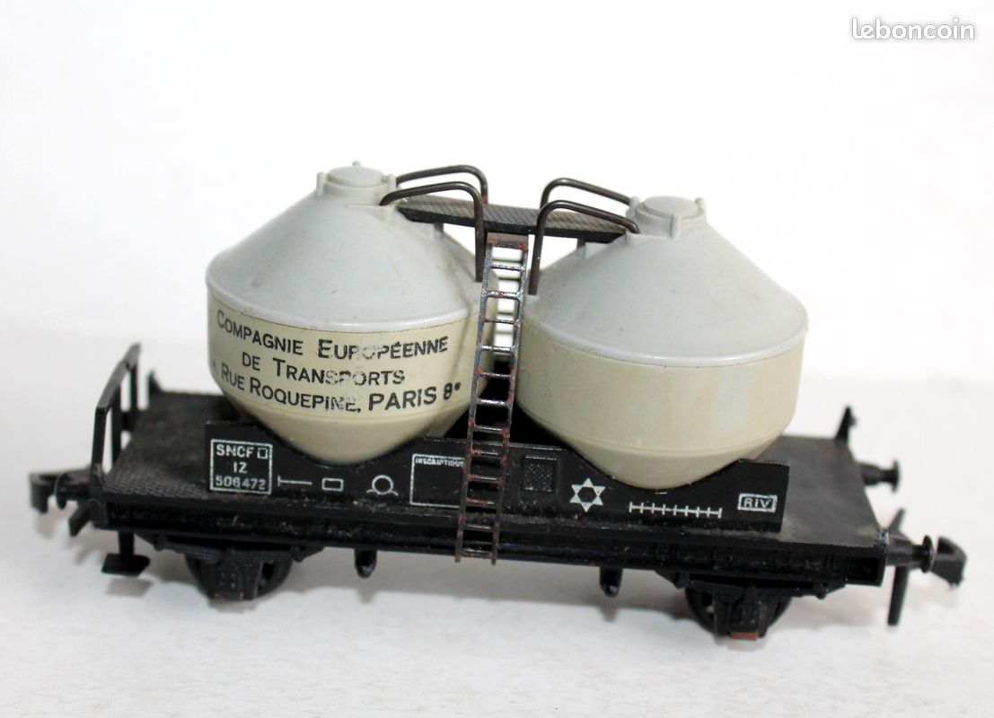 Hornby HO 703 – Wagon silos transport de ciment – Cie Européenne / SNCF - Modélisme