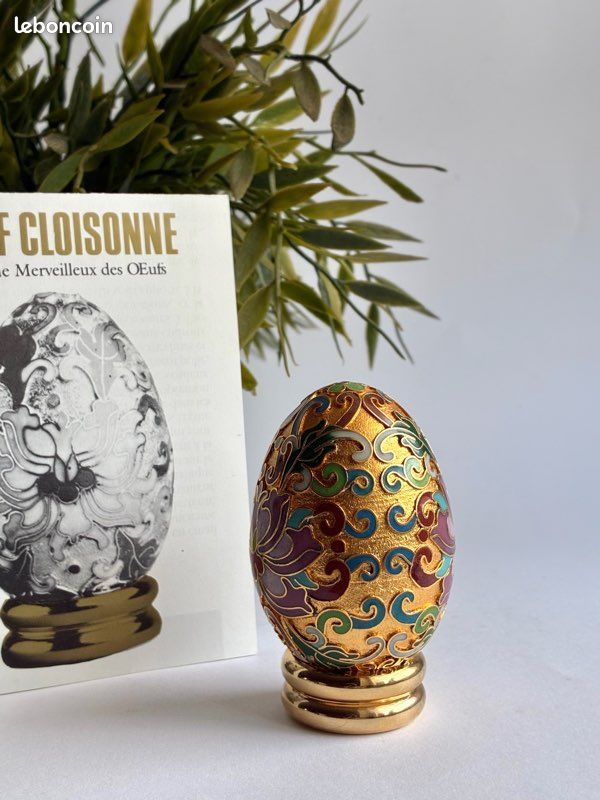 Œuf Franklin Mint en cloisonné (1988) - Collection « Treasury of Eggs » (image 2)