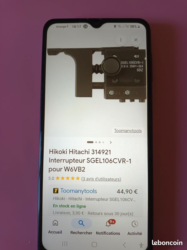 Interrupteur Visseuse Hitachi W6VB2 (image 2)