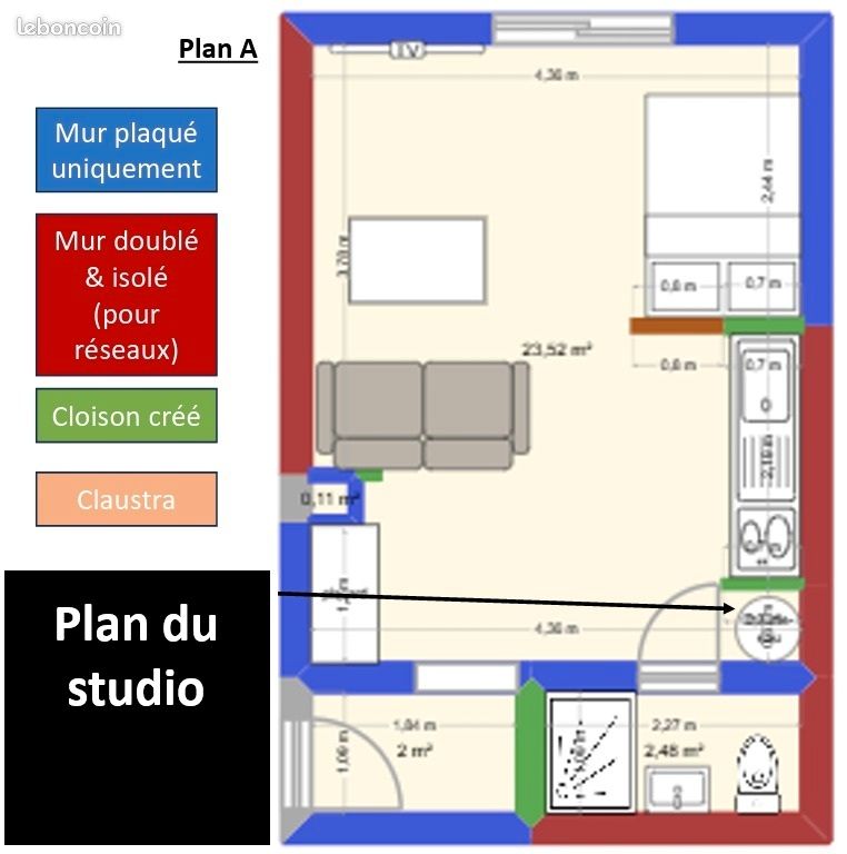 Appartement 1 pièce 27 m² · à Tournefeuille · 27 m² · 99 000 €