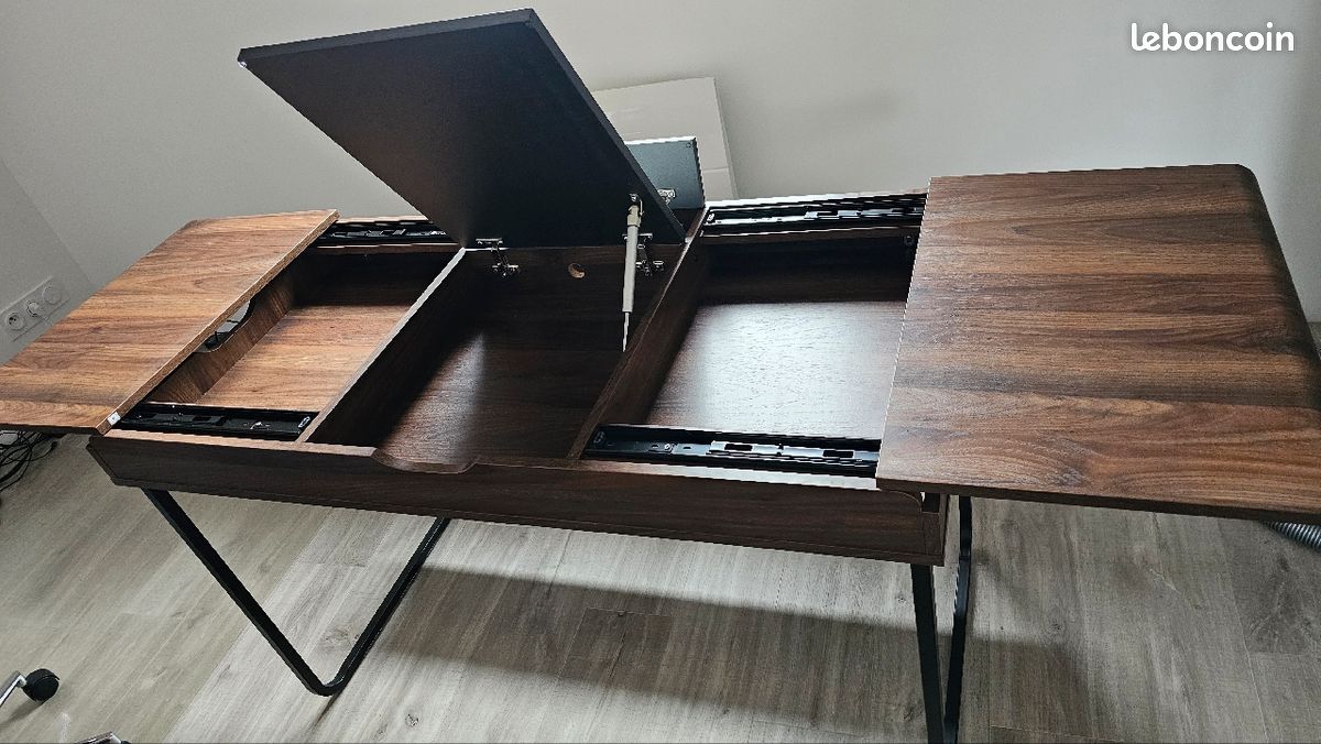 Bureau avec plateau coulissant (image 3)
