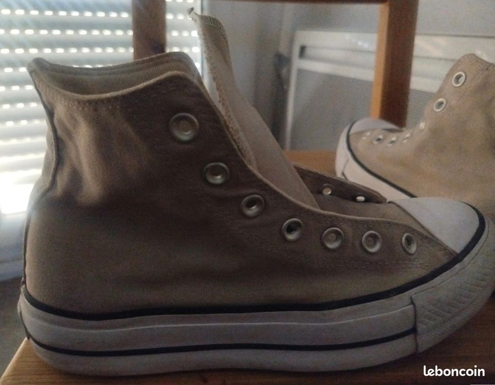 Converse haute beige taille 40 (image 3)