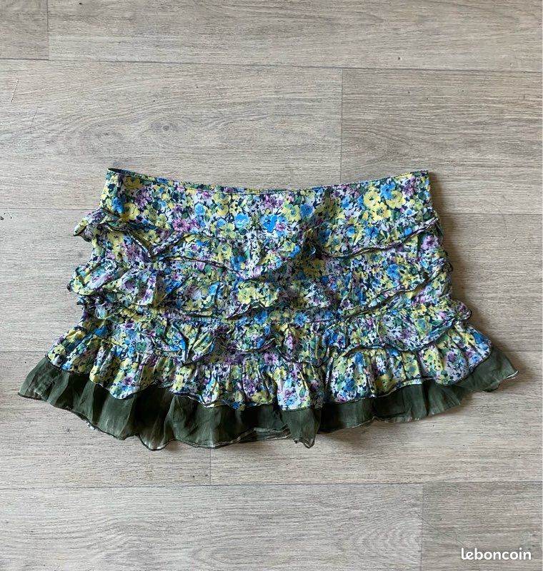Jupe Bleue Zara Jupe Fleurie Mini Jupe à Volants Fleurie Zara TRF