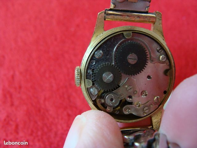Montre Femme Mortima Vintage Mécanique - Cadran Noir, Boîtier Plaqué Or, Occasion Fonctionnelle