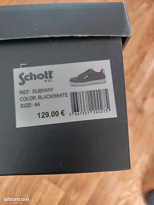 Basket Schott de couleur noir (image 12)