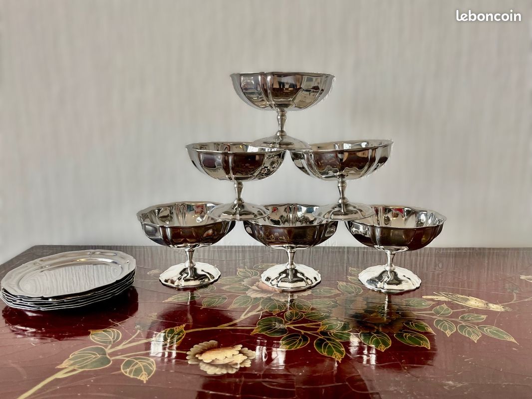Set de 12 coupes à glaces en inox