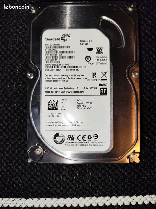 Disque dur 500 gb Seagate HDD (image 1)