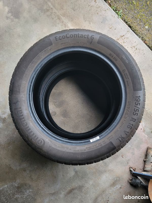 2 pneus continental 195/55/r16 (image 1)
