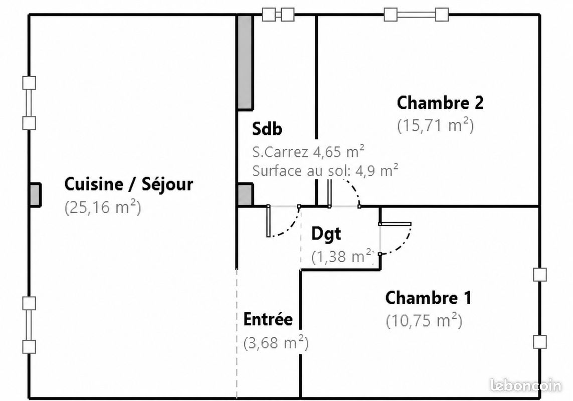 Appartement 3 pièces 61 m² · à Metz · 61 m² · 880 €