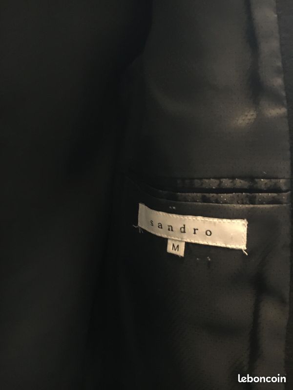 Manteau long Sandro taille M noir homme (image 4)