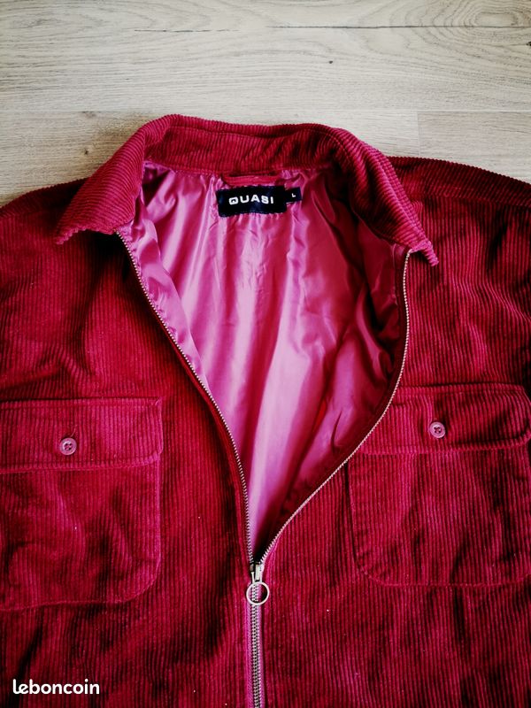 Veste velours rouge bordeaux QUASI taille L Vêtements - Main Image