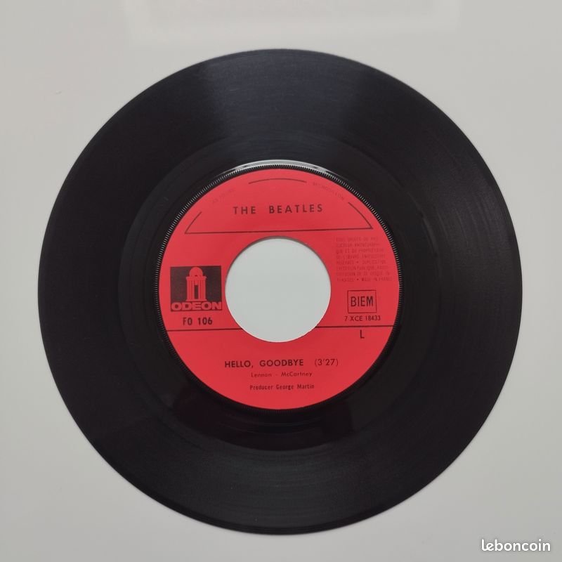 Disque vinyle The Beatles Hello, Goodbye 7" (sortie 1967) (image 5)