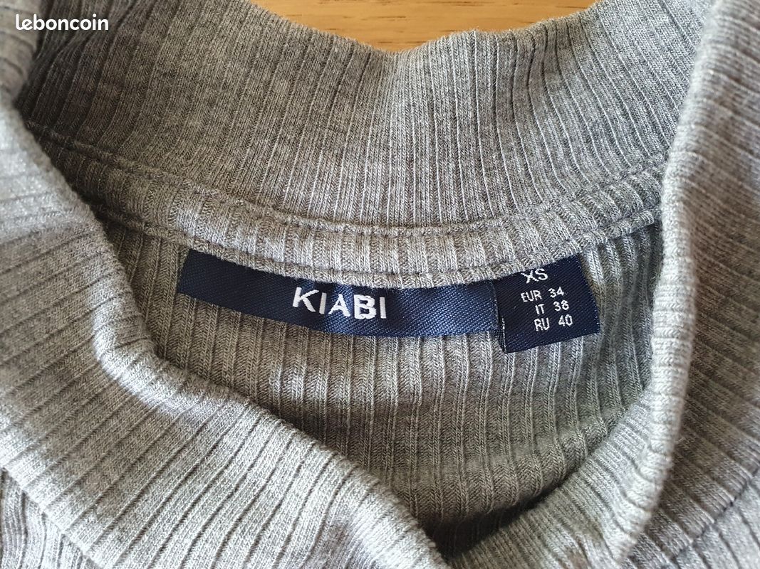 Tee-shirt gris Kiabi XS/34 (image 5)