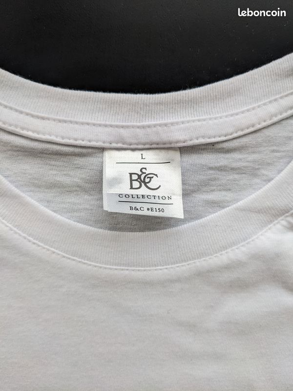 T-shirt neuf 100% coton blanc floqué "Portugal" (image 3)
