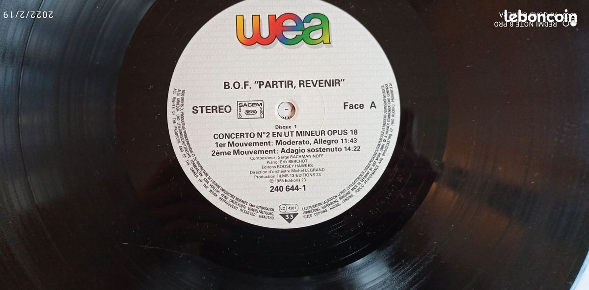 Double disque Vinyle BOF du film Partir Revenir (image 6)